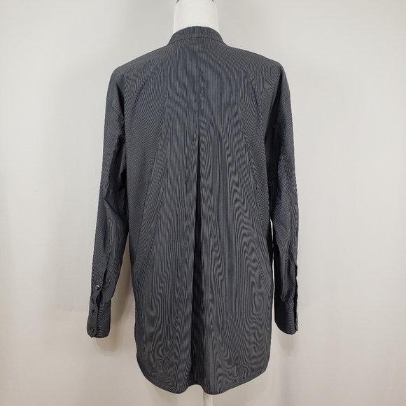 HALOGEN Striped Button Shirt/Tunic - Picture 3 of 5